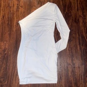 NWOT one shoulder white dress